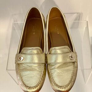 Coach Flash Loafers women 8 Platinum A9377